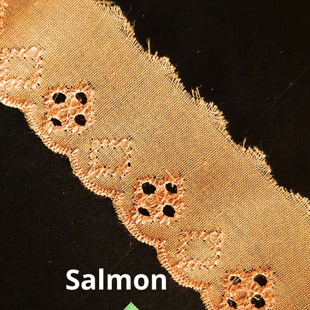 Bordado Inglês Laíse Bordada 2,5cm Poliéster Por Metro