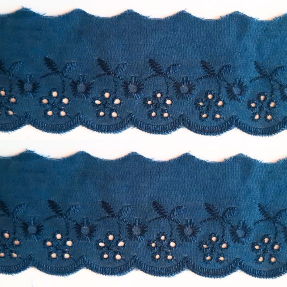 Bordado Inglês Laise Bordada Larg.6cm por metro