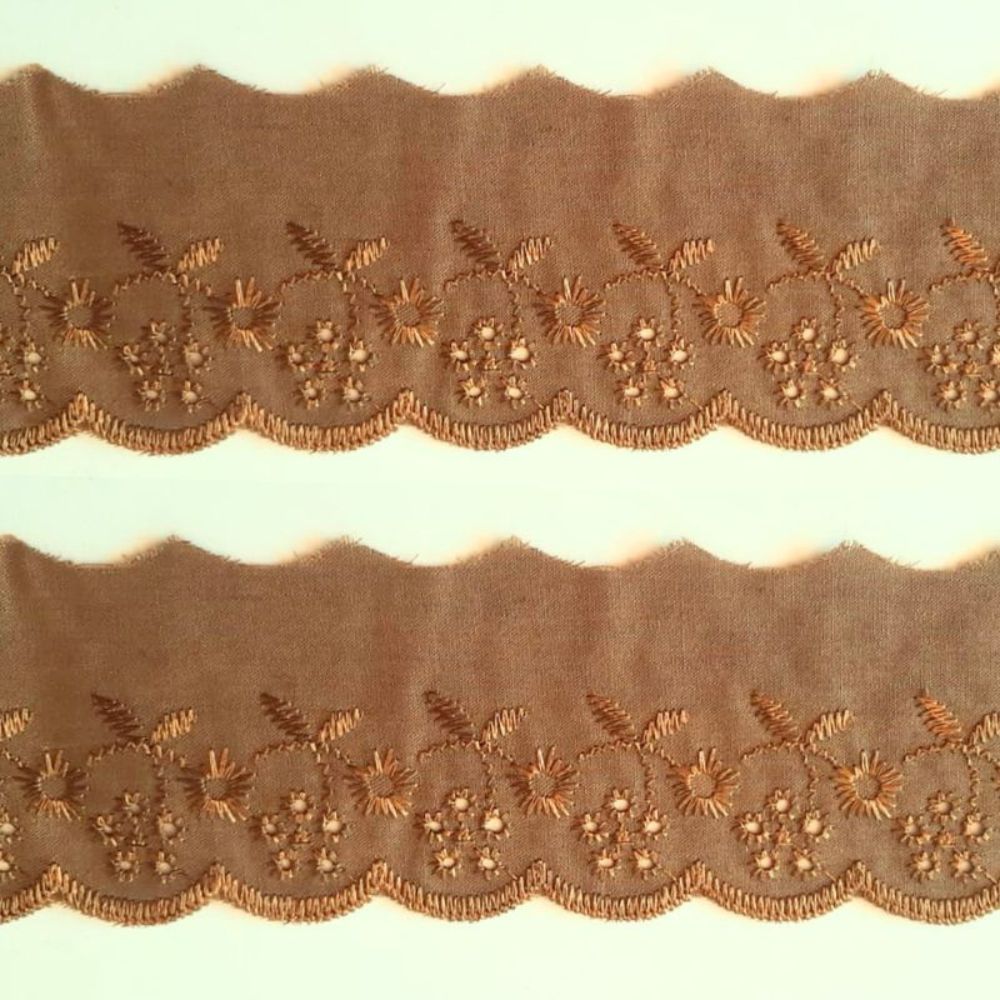 Bordado Inglês Laise Bordada Larg.6cm por metro