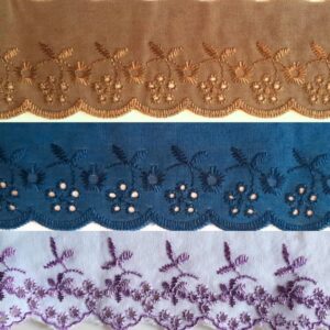 Bordado Inglês Laise Bordada Larg.6cm por metro