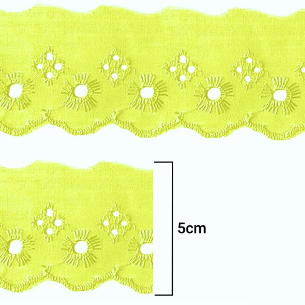 Bordado Inglês Laise Liso CTL 122 5cm por Metro