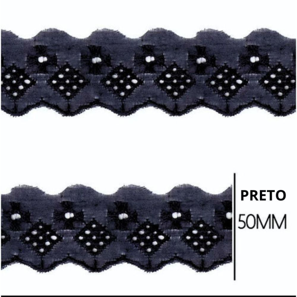 Bordado Inglês Laise Liso CTL 122 5cm por Metro