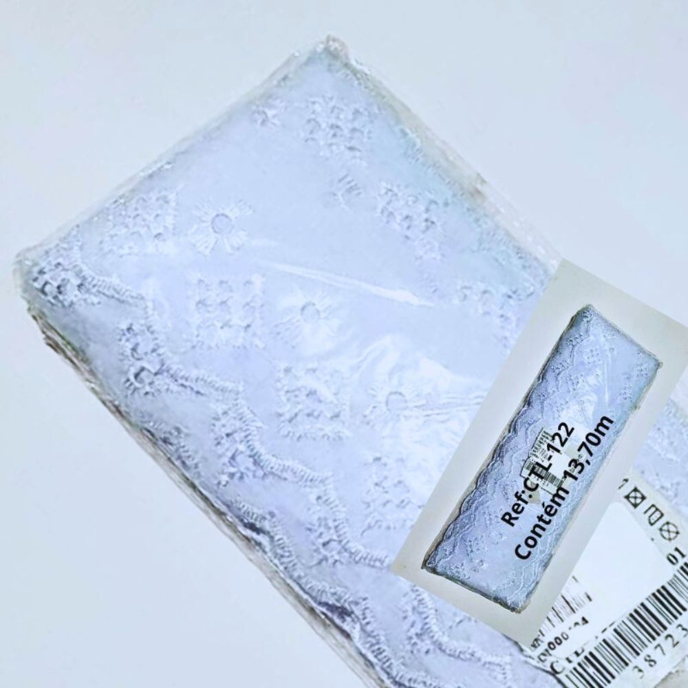 Bordado Inglês Liso 50mm Peça com 13,7 Metros CTL 122