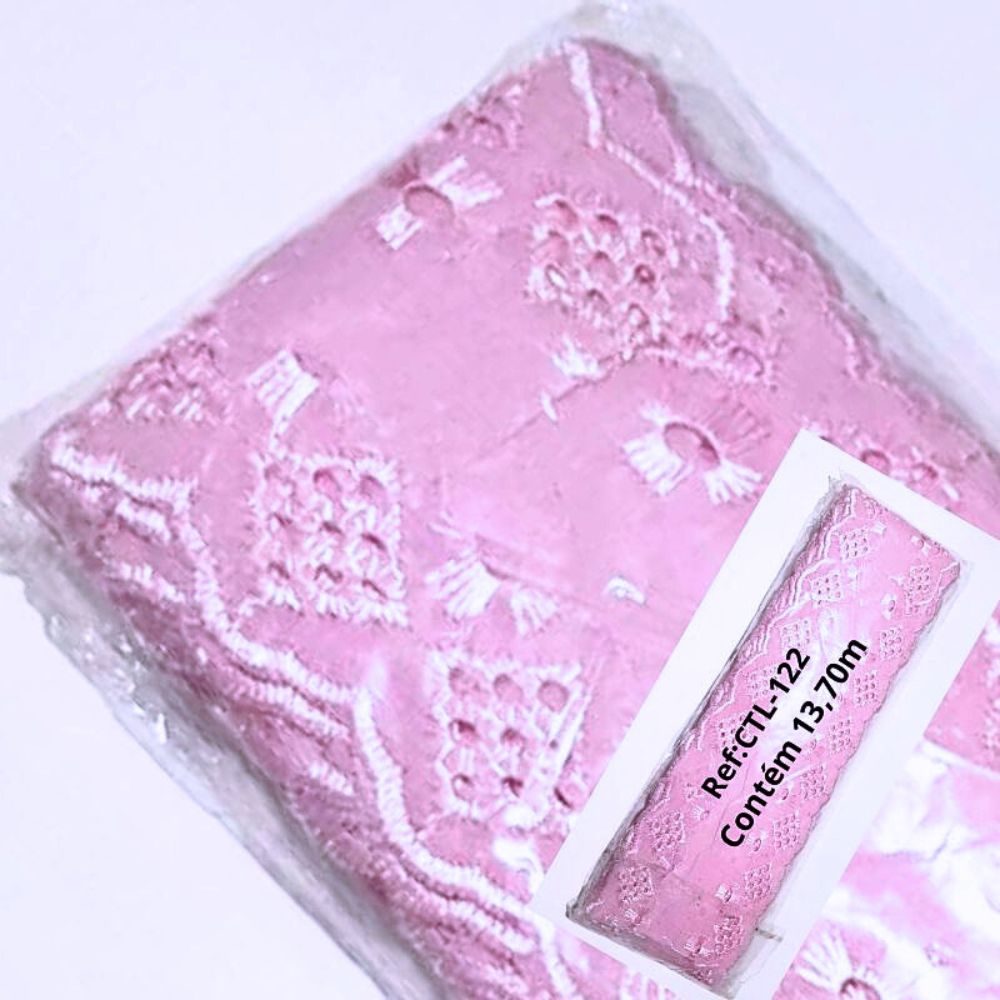 Bordado Inglês Liso 50mm Peça com 13,7 Metros CTL 122