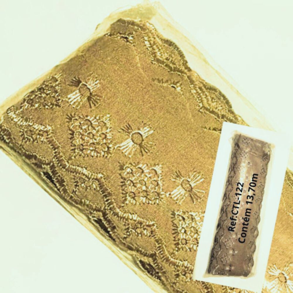 Bordado Inglês Liso 50mm Peça com 13,7 Metros CTL 122