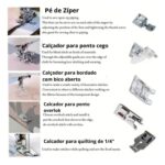 Conjunto 11 Peças Calcadores Máquina Costura Snap-on