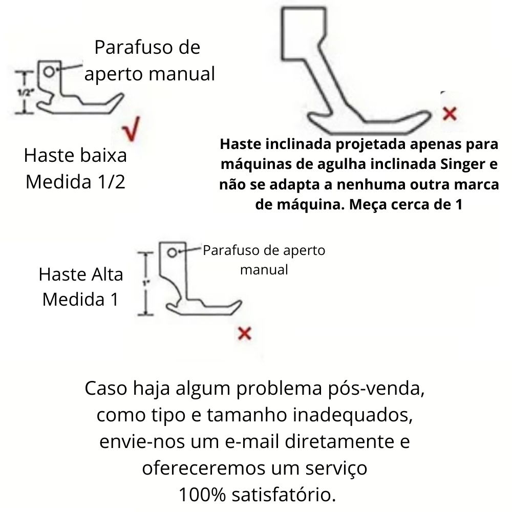 Conjunto 11 Peças Calcadores Máquina Costura Snap-on