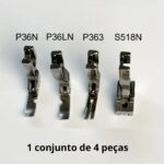Conjunto de 4 Pés de Calcadores para Zíper Máquinas de Costura Industrial
