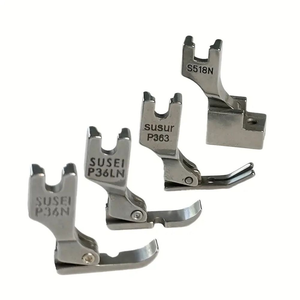 Conjunto de 4 Pés de Calcadores para Zíper Máquinas de Costura Industrial