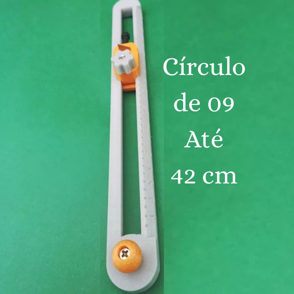 Cortador Circular Régua Rotativa p Corte Redondo Scrapbook