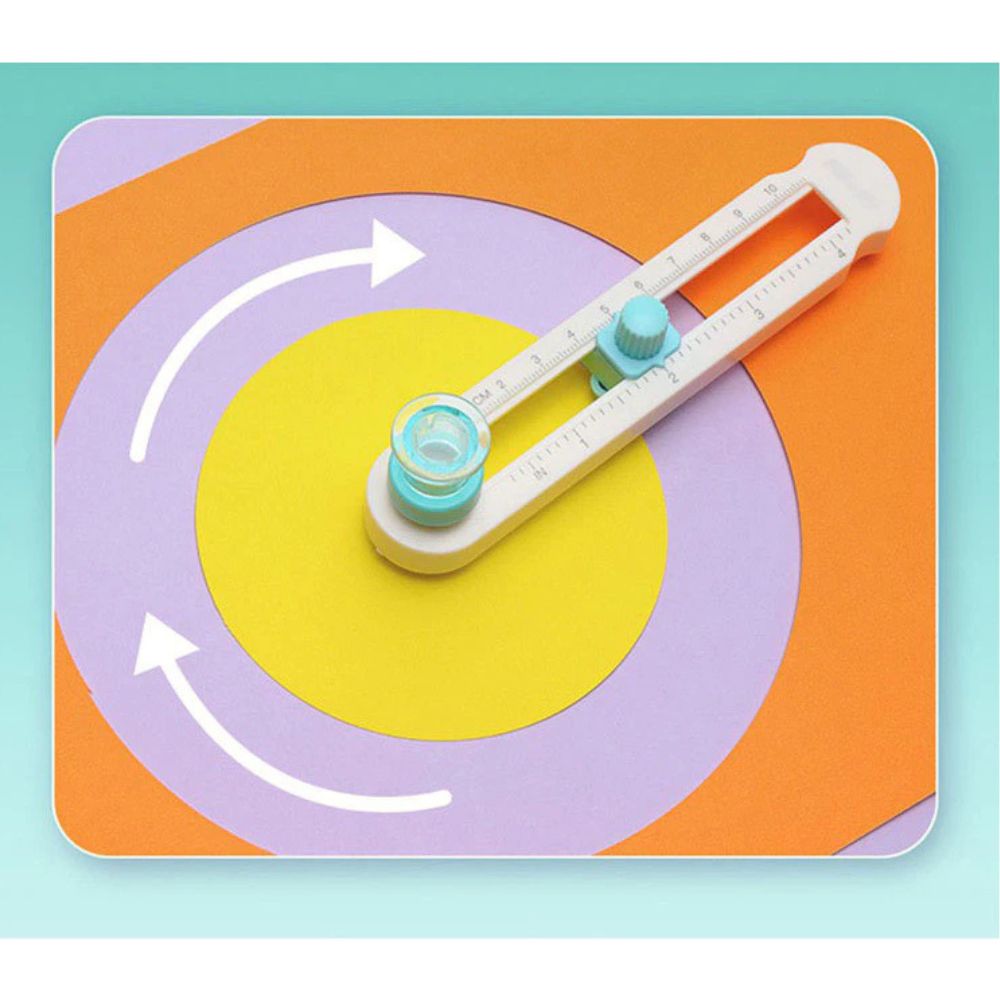 Cortador De Papel Circular De 2-20cm De Escala Ajustável Portátil Para Composto