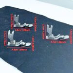 Kit 3 Pé Calcador Dobrável Rolante em Forma de Arco, Borda e Cintura de Saia