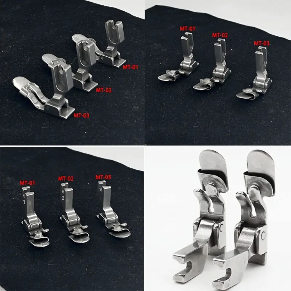 Kit 3 Pé Calcador Dobrável Rolante em Forma de Arco, Borda e Cintura de Saia