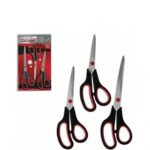 Kit 3 Tesoura Multiuso Basic Original Aço Cabo Emborrachado