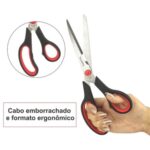 Kit 3 Tesoura Multiuso Basic Original Aço Cabo Emborrachado