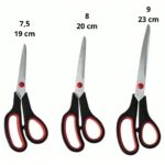 Kit 3 Tesoura Multiuso Basic Original Aço Cabo Emborrachado