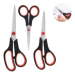 Kit 3 Tesoura Multiuso Basic Original Aço Cabo Emborrachado