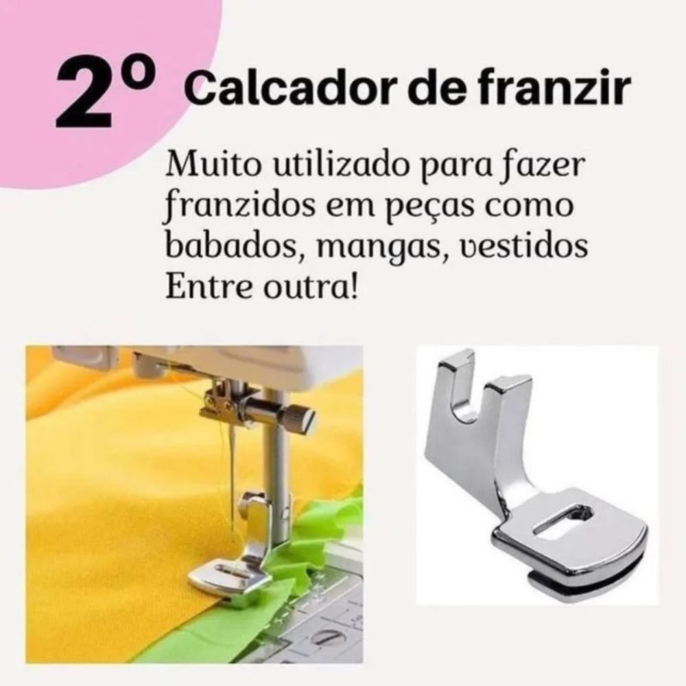 Kit 5 Calcadores Máquina Doméstica Singer Brother