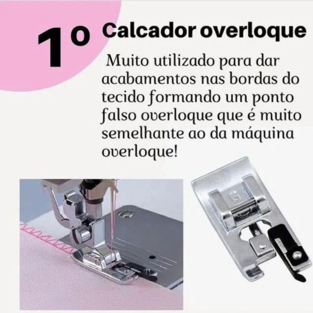 Kit 5 Calcadores Máquina Doméstica Singer Brother