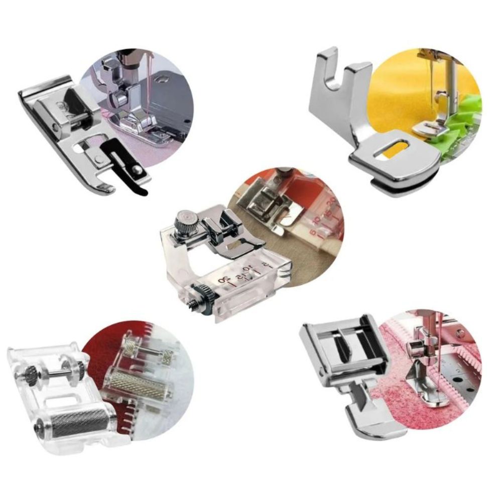 Kit 5 Calcadores Máquina Doméstica Singer Brother