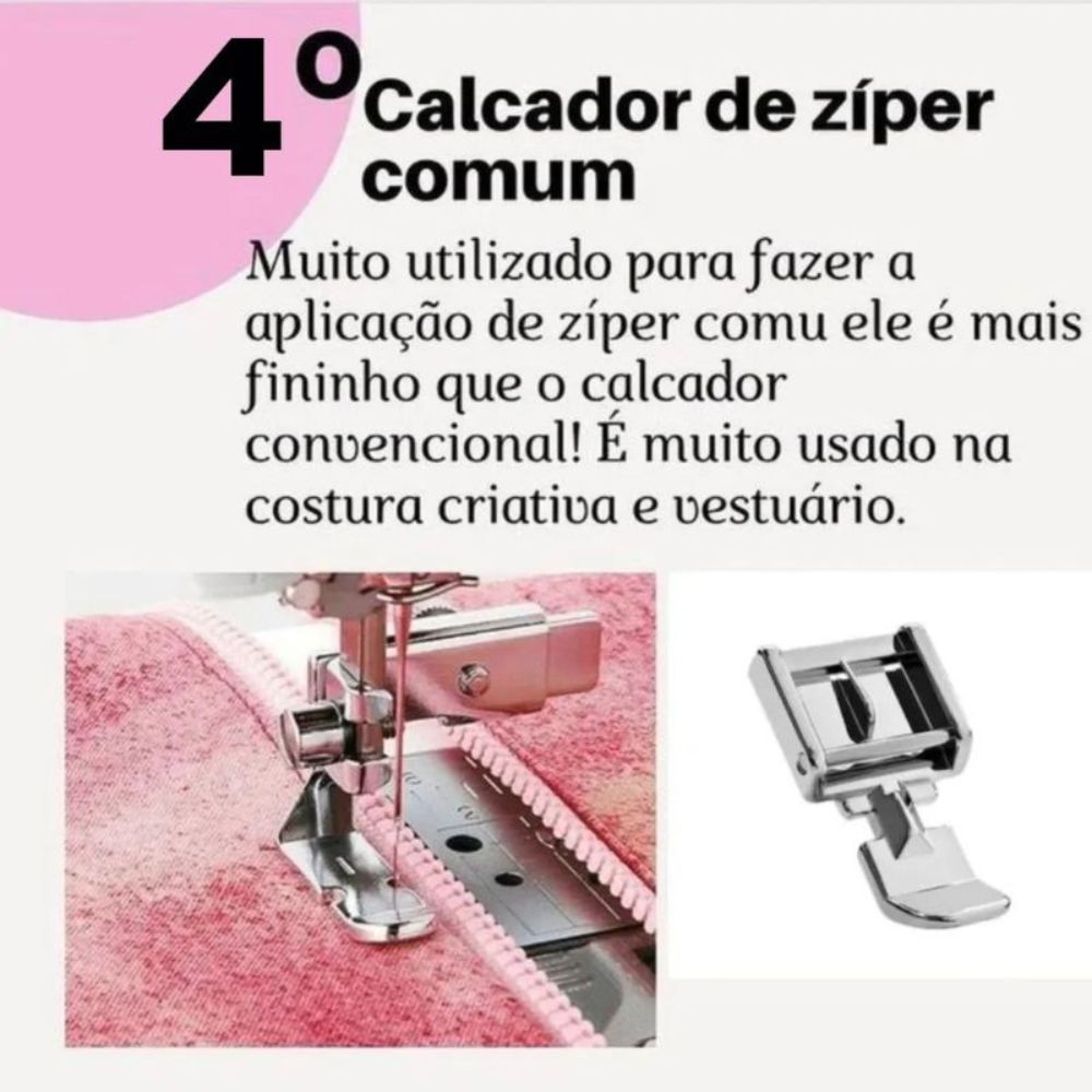 Kit 5 Calcadores Máquina Doméstica Singer Brother