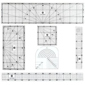 Kit 6 Réguas Acrílico Patchwork 15x60 15x30 5x60 5x30 15x15 Caixa De Leite