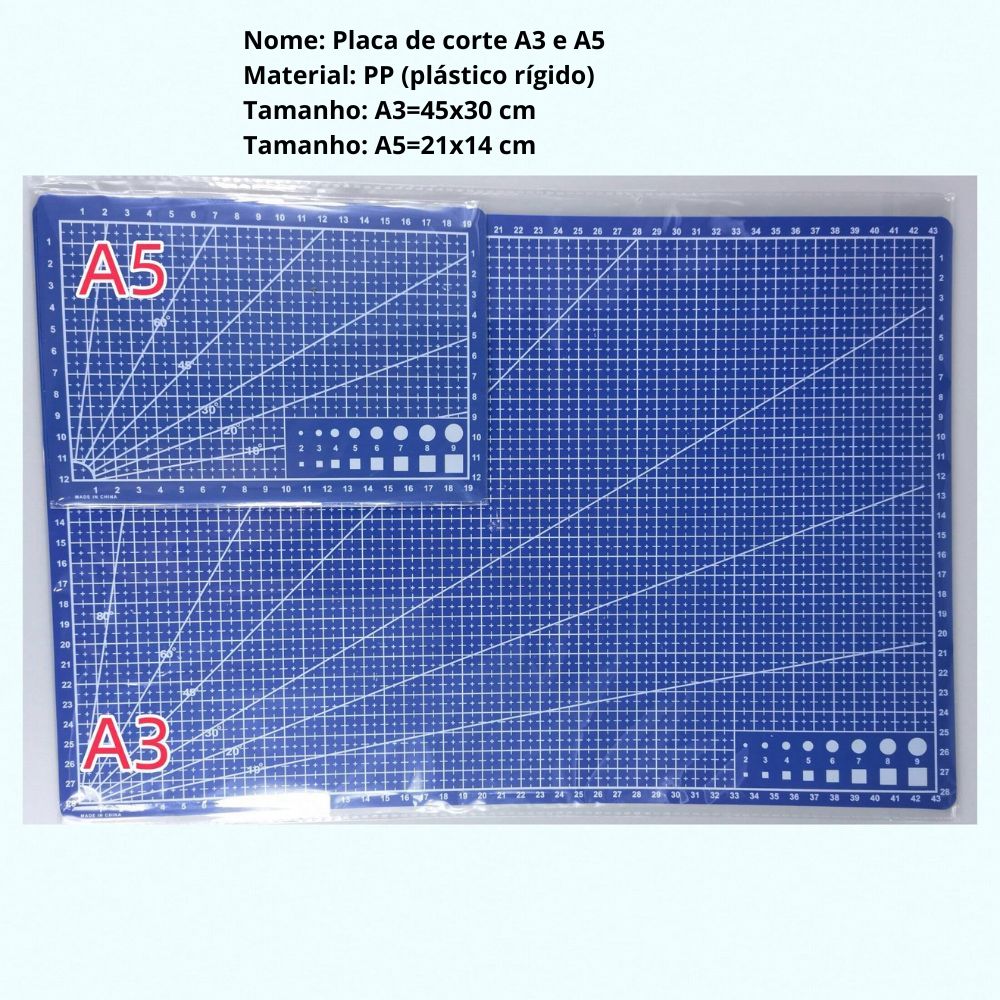 Base De Corte Dupla Face Patchwork Artesanato e Costura Várias Cores - A3 A4 A5