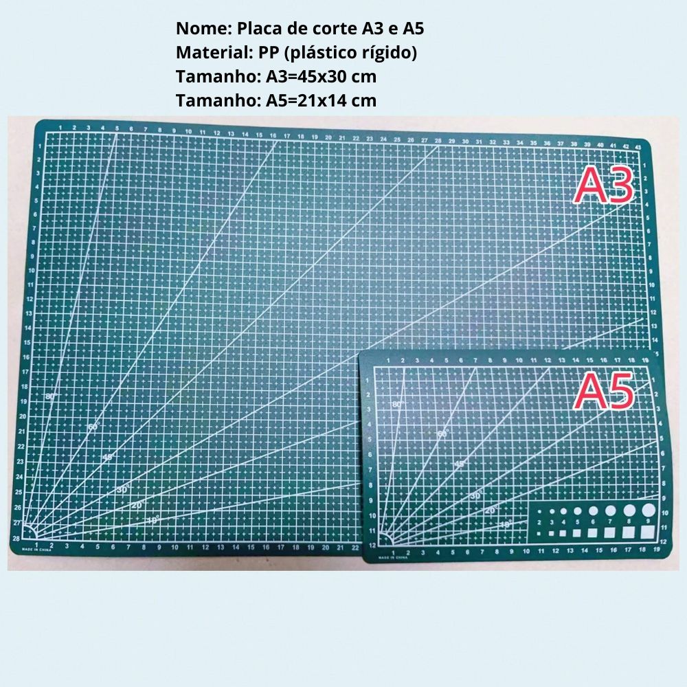 Base De Corte Dupla Face Patchwork Artesanato e Costura Várias Cores - A3 A4 A5