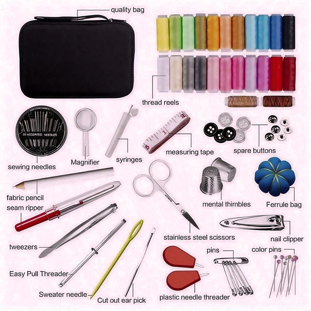 Kit De Costura Para Viagem Emergência Acessórios de Costura e Reparos