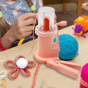 Máquina de Fazer Tricotin Tear Manivela Rabo De Gato Tricô Cordonê