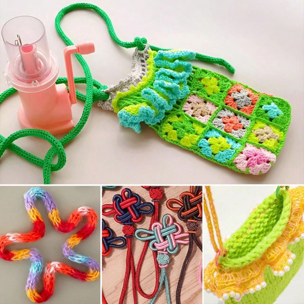 Máquina de Fazer Tricotin Tear Manivela Rabo De Gato