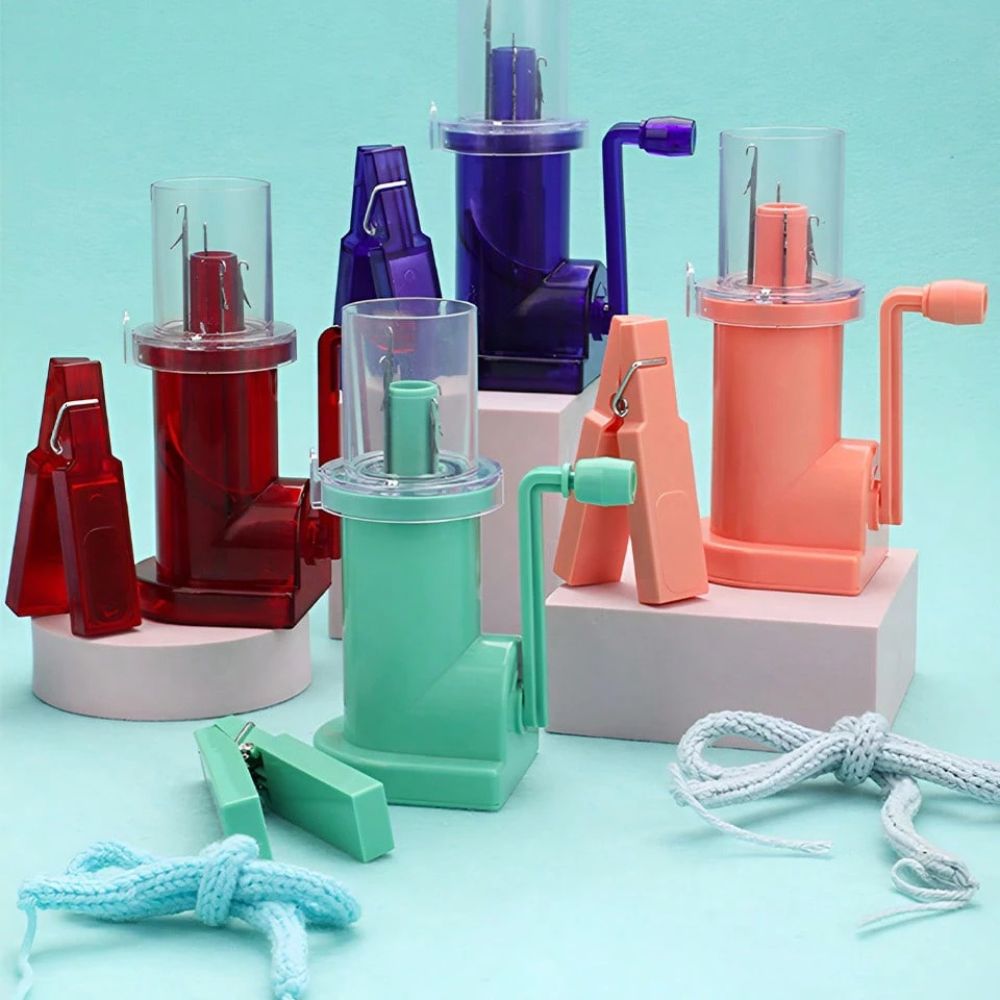 Máquina de Fazer Tricotin Tear Manivela Rabo De Gato Tricô Cordonê