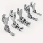 Pé Calcador Plano De Máquina De Costura Industrial De 5 Peças Em Aço