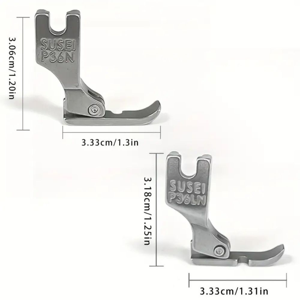 Pé Calcador Plano De Máquina De Costura Industrial De 5 Peças Em Aço