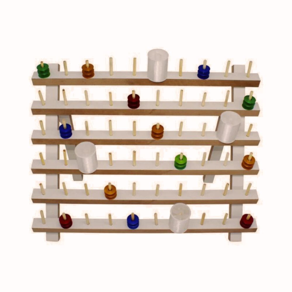 Suporte Carretel Linha 60 Pino Mesa Porta Bobina Organizador