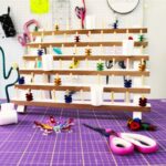 Suporte Carretel Linha 60 Pino Mesa Porta Bobina Organizador