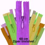 Zíper Invisivel Nylon Fixo Fino 15 cm 06 Unidades - Kit para Roupas e Saias