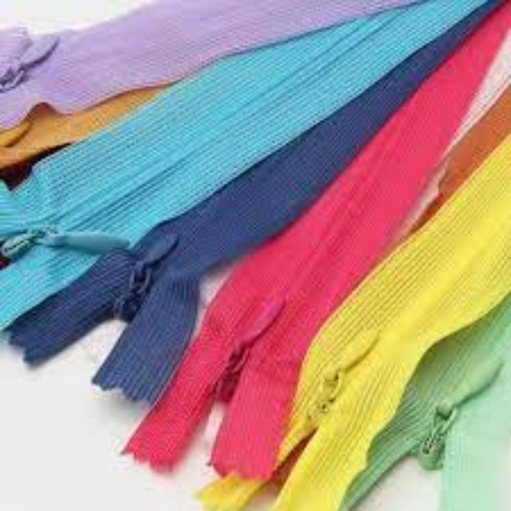 Zíper Invisível Nylon Fixo Fino 06 Unidades