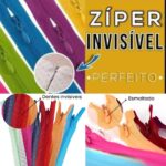 Zíper Invisivel Nylon Fixo Fino 15 cm 06 Unidades - Kit para Roupas e Saias