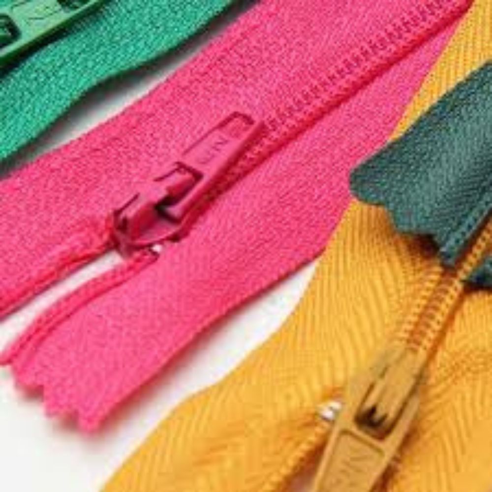 Zíper Nylon Comum Fixo Fino Cores Sortidas 06 Und - Kit Essencial de Costura