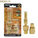 Bico De Mangueira Pistola Spray De Água Alta Pressão Esguicho Regulável Lavo Jato - Conector Latão