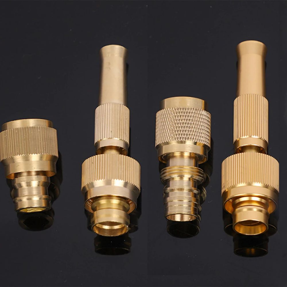 Bico De Mangueira Pistola Spray De Água Alta Pressão Esguicho Regulável Lavo Jato - Conector Latão