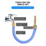 Bico De Mangueira Pistola Spray De Água Alta Pressão Esguicho Regulável Lavo Jato - Conector Latão