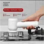 Escova Elétrica de Limpeza 5x1 Sem Fio Multiuso