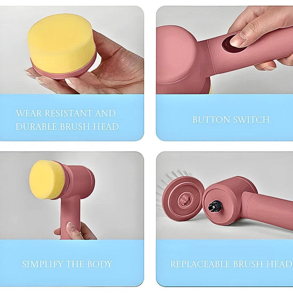 Escova Elétrica de Limpeza 5x1 Sem Fio Multiuso