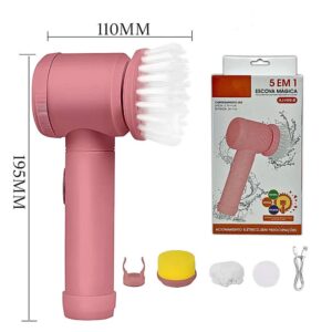 Escova Elétrica de Limpeza 5x1 Sem Fio Multiuso