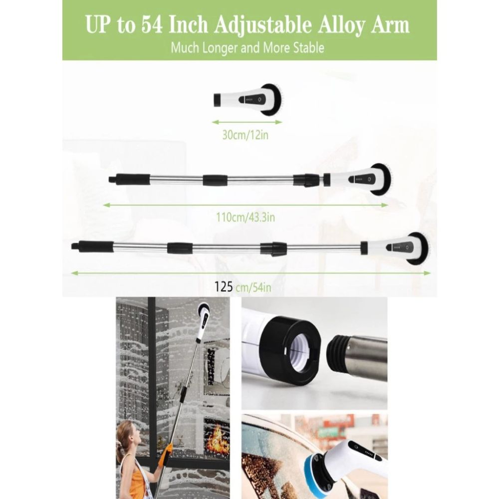 Esfregão Elétrico Escova Turbo Scrub Sem Fio 25W