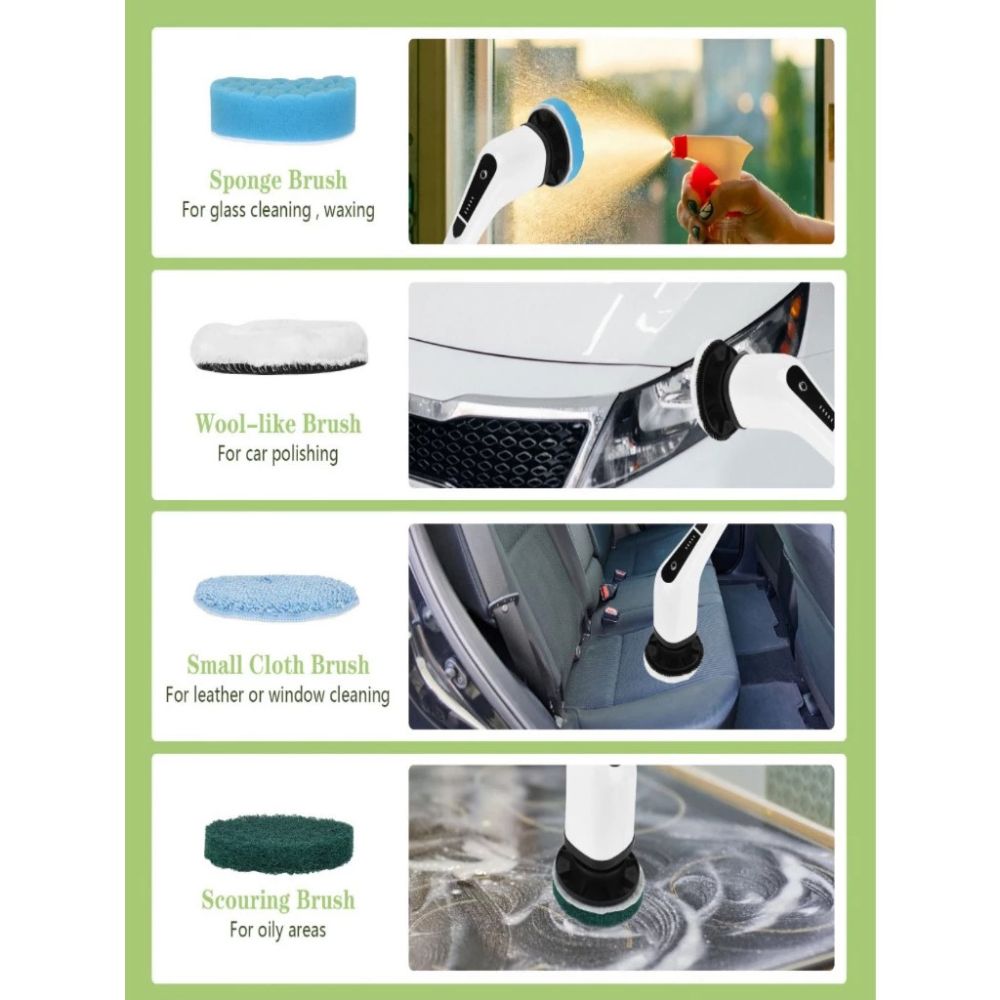 Esfregão Elétrico Escova Turbo Scrub Sem Fio 25W