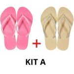 Kit 2 Pares Chinelos Slim Premium Antiderrapante