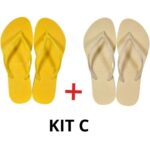 Kit 2 Pares Chinelos Slim Premium Antiderrapante